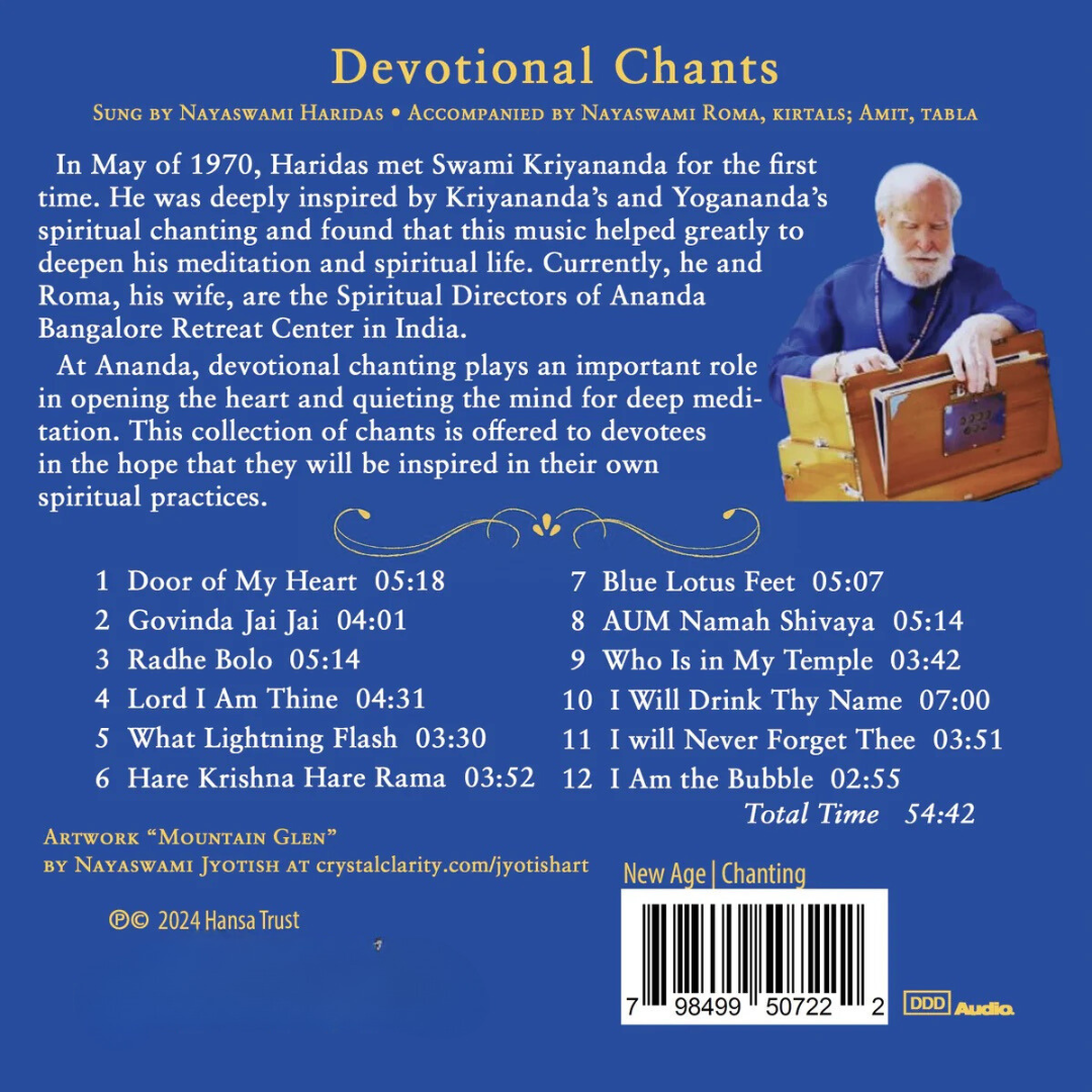 Fountain of Joy - Devotional Chanting by Nayaswami Haridas audio album cover – Ananda Sangha Publications
