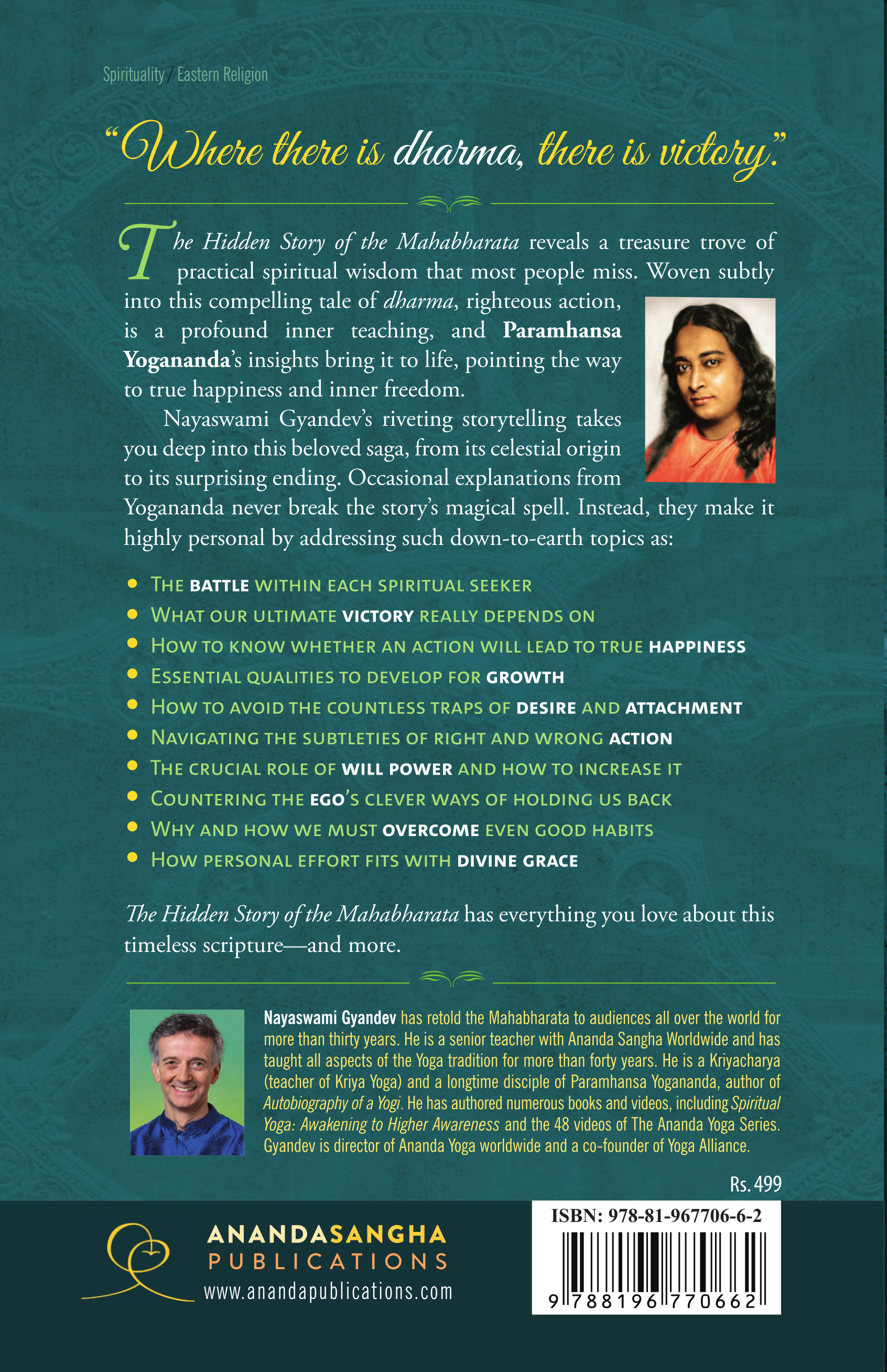 The Hidden Story of the Mahabharata: with Inner Meanings from Paramhansa Yogananda